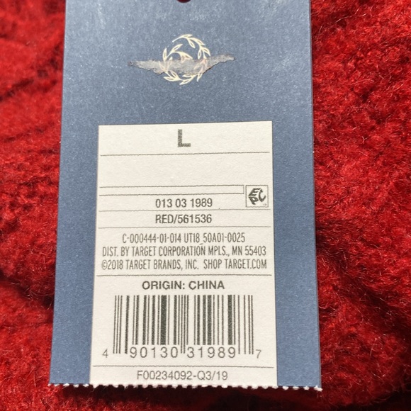 Crewneck Femme Pullover Sweater Red XS - Picture 11 of 11